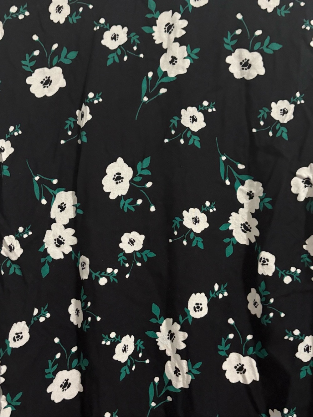 ellos 100% Rayon Black Long-Sleeve Floral Blouse - Picture 6 of 6